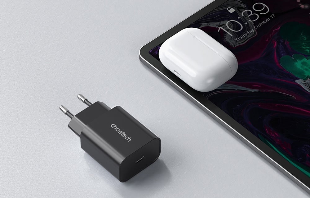 Incarcator cu incarcare rapida PowerDelivery(PD)20W si port USB-C - EVOMAR - Gadgeturi pentru tine.