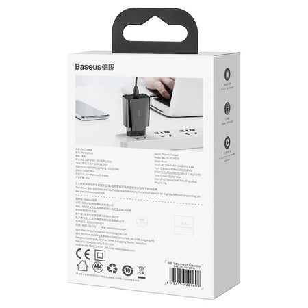 Baseus Speed Mini încărcător rapid, USB-C, PD, 3A, 20W - EVOMAR - Gadgeturi pentru tine.