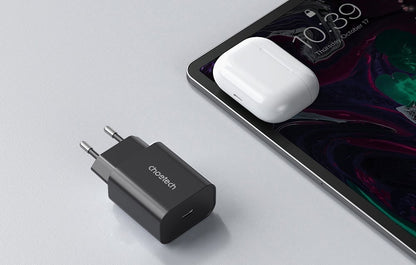 Incarcator cu incarcare rapida PowerDelivery(PD)20W si port USB-C - EVOMAR - Gadgeturi pentru tine.