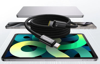 Cablu de încărcare magnetic Baseus USB-C la USB-C 100W 1m (negru) - EVOMAR - Gadgeturi pentru tine.