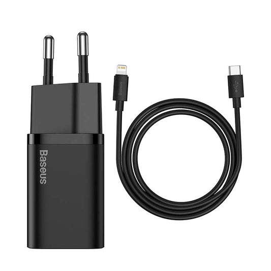 Incarcator rapid PD20W cu port USB-C si cablu Lighting(Apple) 1M - EVOMAR - Gadgeturi pentru tine.