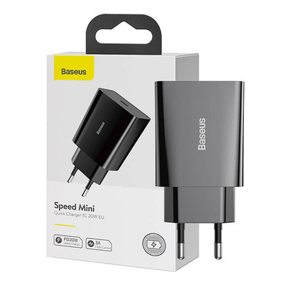 Baseus Speed Mini încărcător rapid, USB-C, PD, 3A, 20W - EVOMAR - Gadgeturi pentru tine.