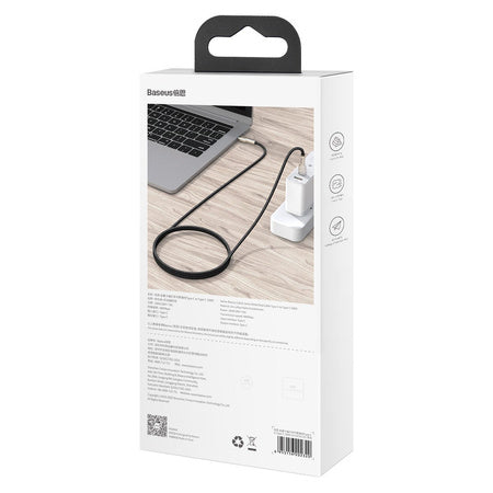 Cablu de date USB-C la USB-C Baseus Cafule, 100W, 1m - EVOMAR - Gadgeturi pentru tine.
