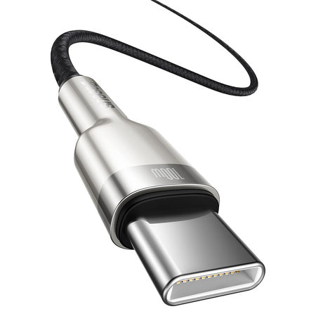 Cablu de date USB-C la USB-C Baseus Cafule, 100W, 1m - EVOMAR - Gadgeturi pentru tine.
