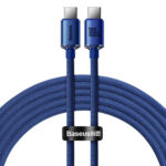 Cablu Baseus Crystal Shine USB-C la USB-C 100W pentru încărcare rapidă și date