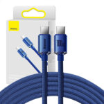 Cablu Baseus Crystal Shine USB-C la USB-C 100W pentru încărcare rapidă și date